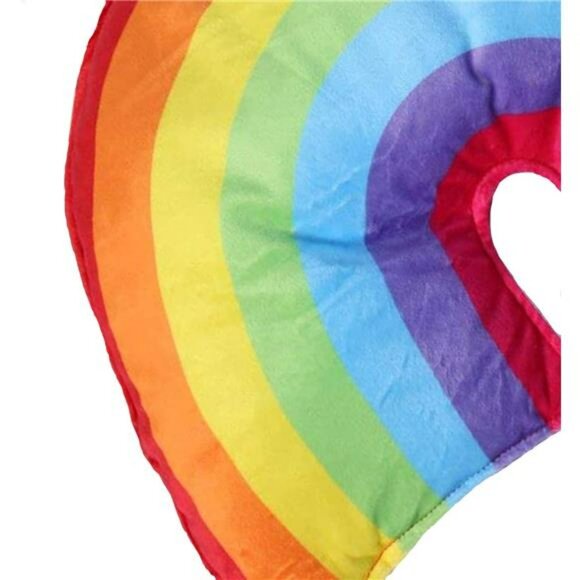 Rainbow Plush Throw Pillow Colorful Decorative Cushion for Kids Girls Bedroom De - Picture 3 of 7